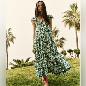 The Great. Whipped stitched plumeria dress